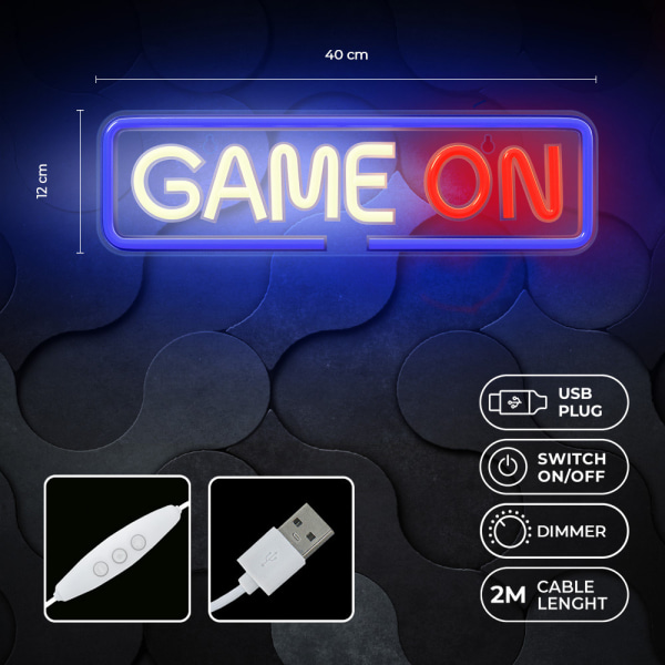 LED Neon Belysning - Game On
