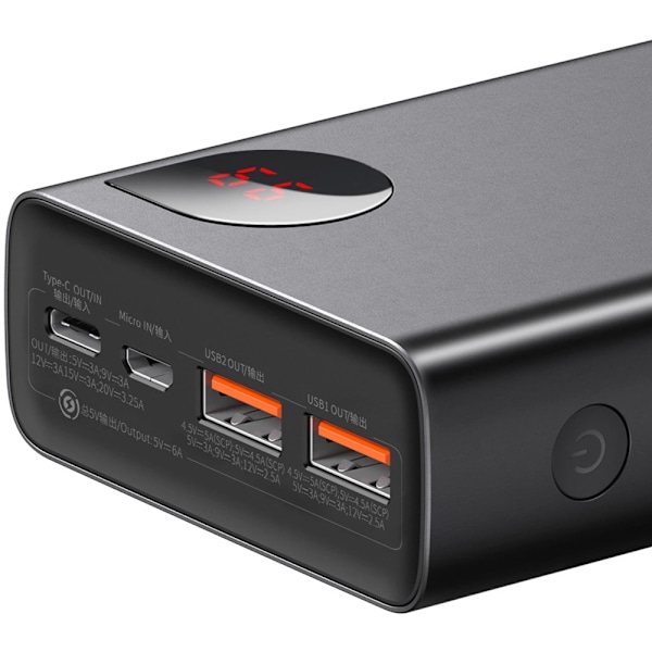 Baseus Powerbank 65W 20000mAh – Nopea lataus USB-C-kaapelilla 6