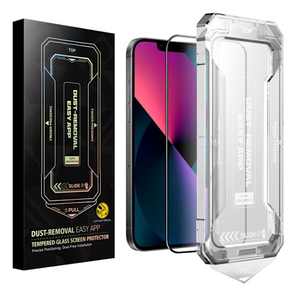 Härdat Skärmskydd med Easy Install till iPhone 14 / 13 Pro / 13