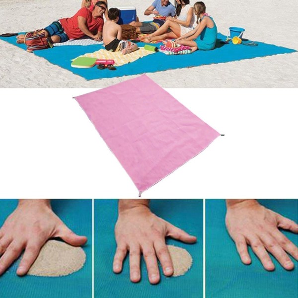 Sandfrit Tæppe - 2 x 2 meter Lyserød