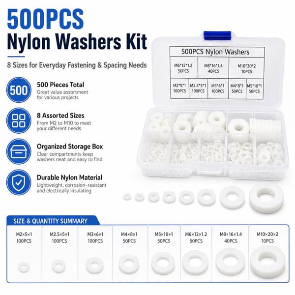 Distansbrickor i nylon 500-pack - Vit / Nylonbrickor / Isolerbr