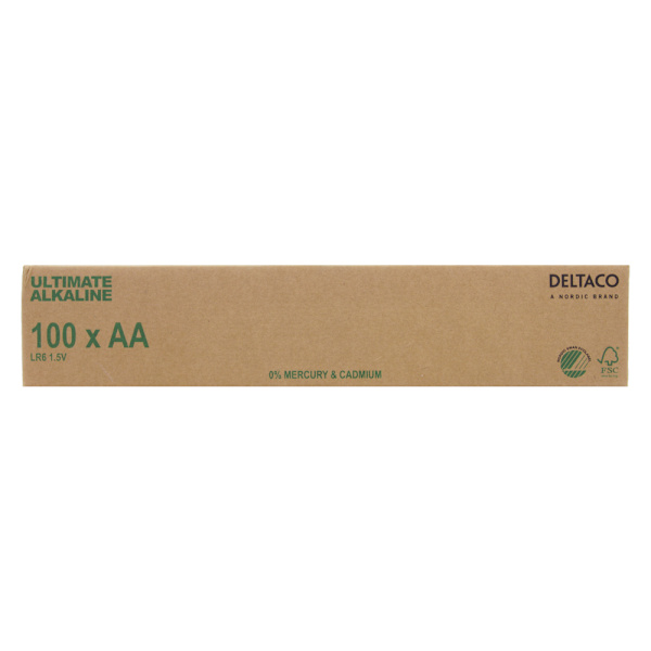 Deltaco AA-batterier (LR6) - 100-pak