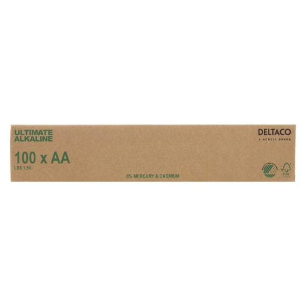 Deltaco AA-paristot (LR6) - 100-pakkaus