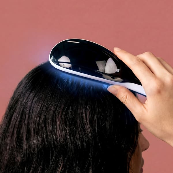 Hårbottenborste med LED och massage – scalp brush / massagebors
