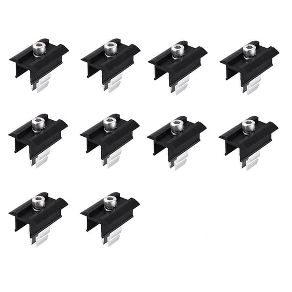 Mittklämma i aluminium för solcellsmodul – 10-pack
