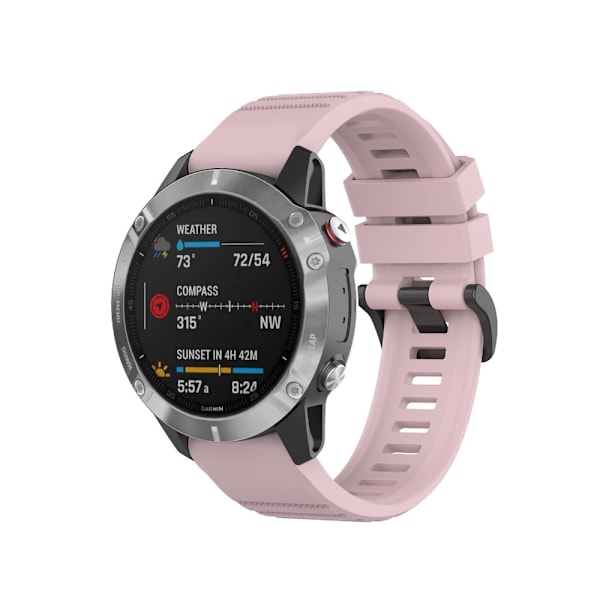 Armbånd i silikone til Garmin Fenix ​​6 - 22mm - Pink