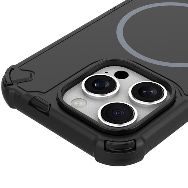 Defender MagSafe-cover til iPhone 14 Pro / Sort stødsikkert mob