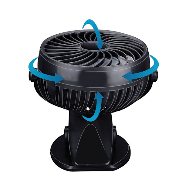 Lille ventilator med bordklemme