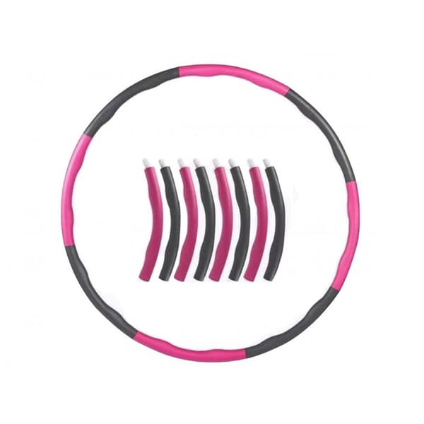 Hula Hoop 95 cm Rosa/Grå / Delbar hula-hoop-ring / Træningsring