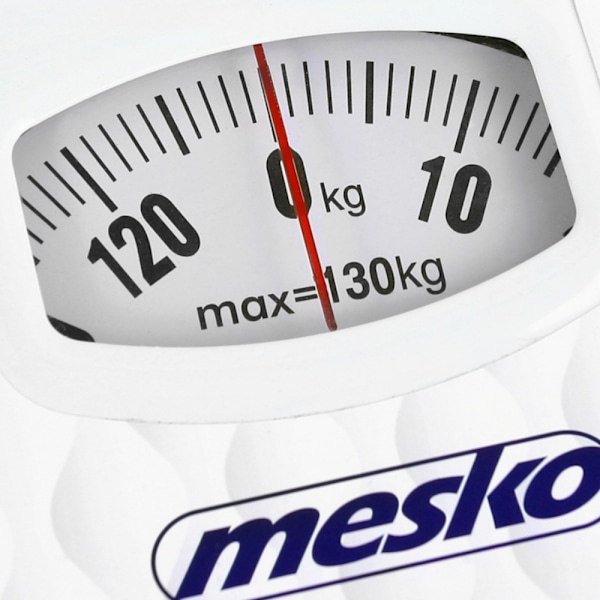 Mekanisk badevægt med 130 kg kapacitet og manuel kalibrering