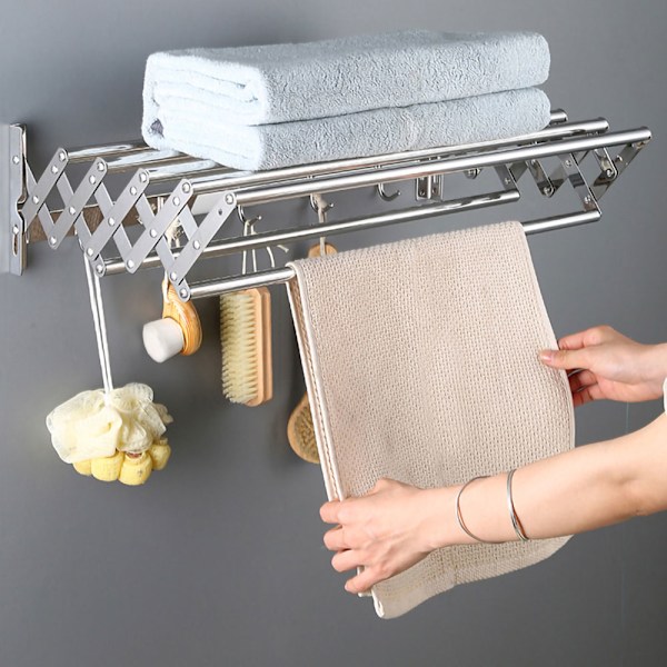 Utfällbart torkställ för väggen