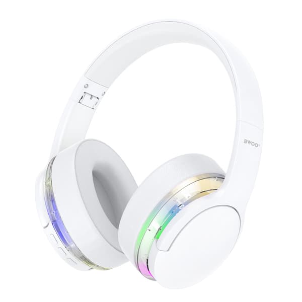 BWOO BW587 Trådlösa On-Ear Hörlurar med ANC - Vit