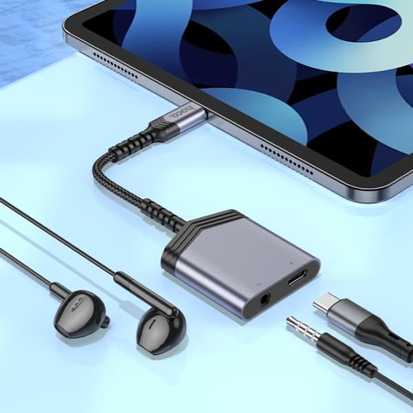 USB-C-Adapter 1xUSB-C till 1XUSB-C och 3,5mm kontakt
