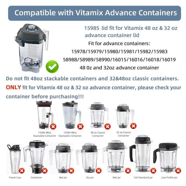 Låg til kande til Vitamix Mixer