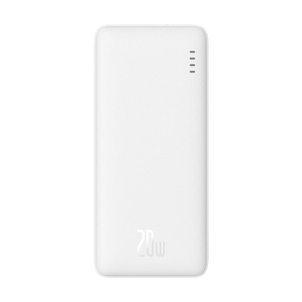 Baseus Airpow powerbank 20W 10000mAh med dubbel laddning - Vit