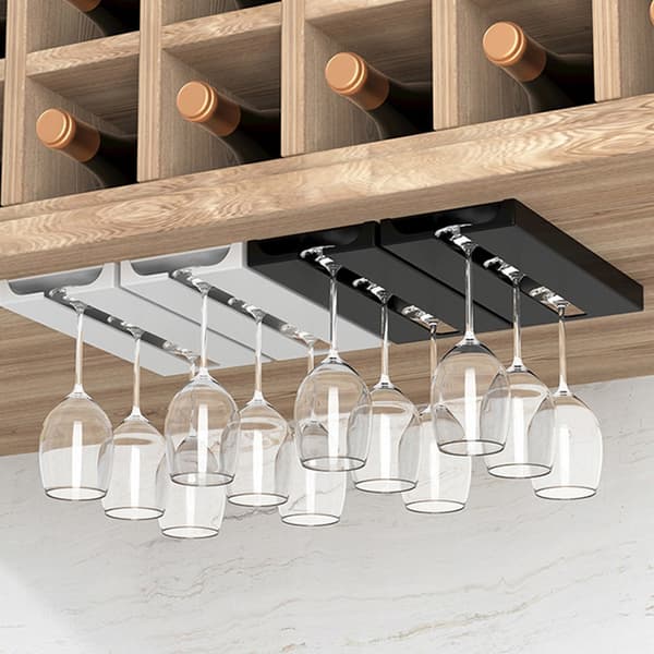Vinglasholder under hylde 2-pak - glasholder / glasopbevaring