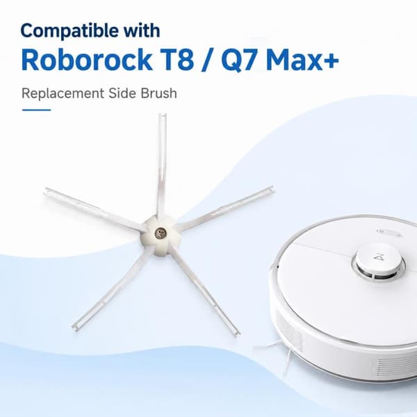 5-armet kantbørste til Roborock Q7 Max+/T8 Plus robotstøvsuger