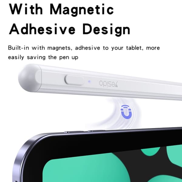 Magetic Universal Stylus -kynä pitkällä akun kestolla - Valkoin