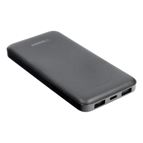 Veger A10 W1065 Powerbank 10000 mAh 2A 2XUSB,  1XUSB-C - Svart