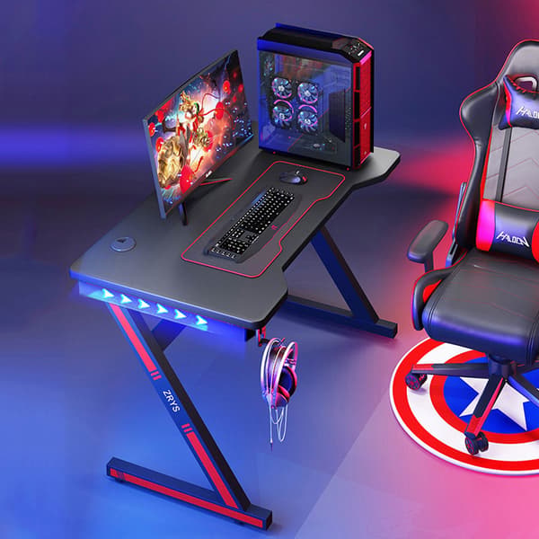 Gamingbord – stilfuldt skrivebord til gamere – 110 × 60 × 75 cm