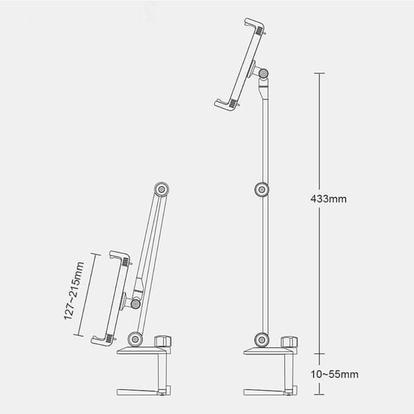 Multifunktionellt ställ med justerbar arm