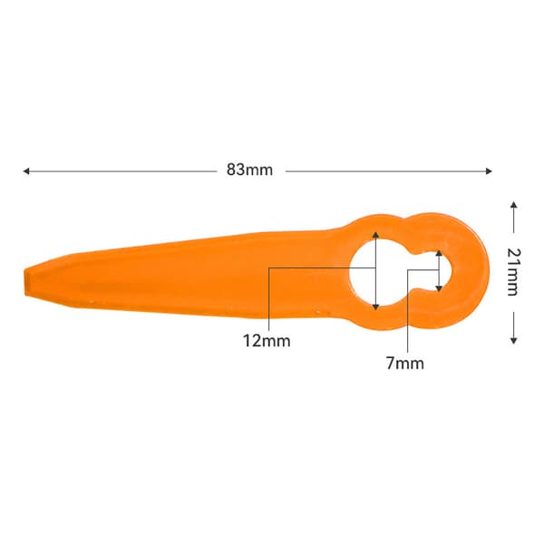 Trimmerknivar i plast 83mm - 50-pack