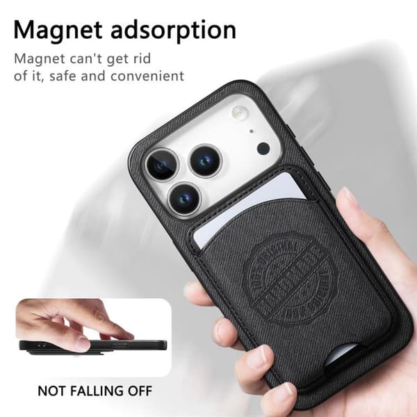 Magnetisk mobiletui i kunstlæder med kortholder til iPhone 12 P