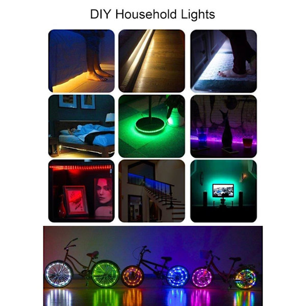 USB-drevet TV-belysning / LED-lyskæde med Fjer - 12W 60 LEDs SM