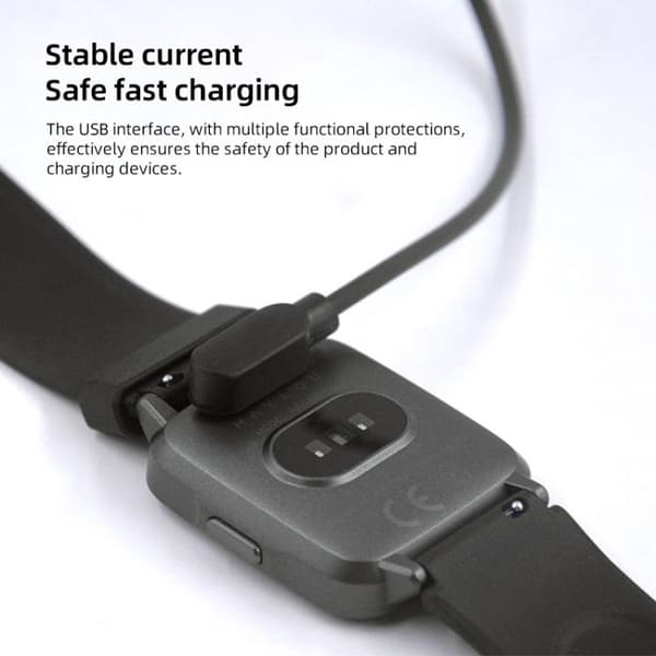 Magneettinen USB-latauskaapeli älykelloille 60 cm – Musta