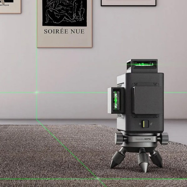 HOTO 3D-korslaser med 360° projicering och automatisk nivelleri