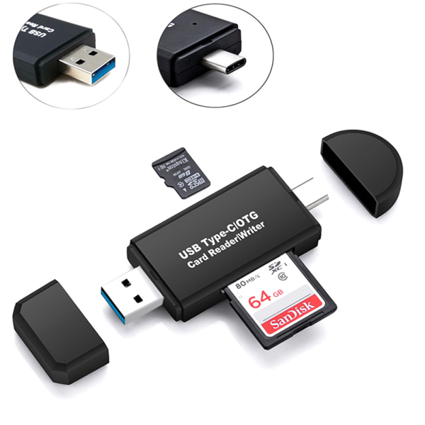 Minneskortläsare med USB 3.0 / USB Typ C