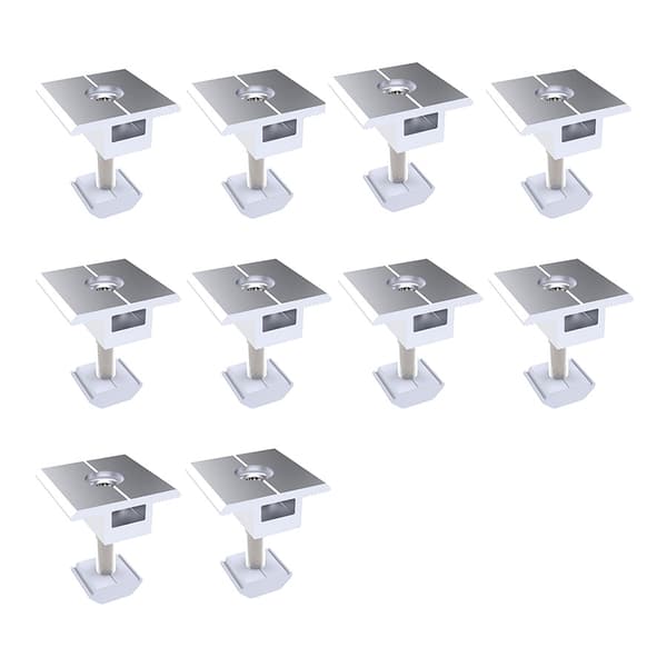 Trapezformede aluminiumsbeslag - 30 mm mellemklemmer til solpan