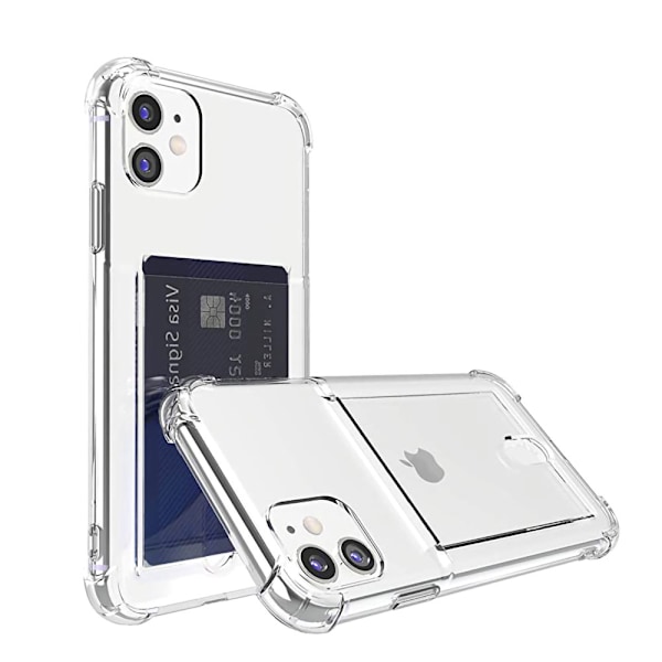 Transparent bagcover med kortrum iPhone 11