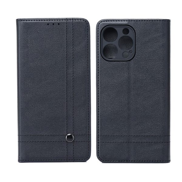 Flip-etui i kunstlæder til iPhone 17 Pro - Sort