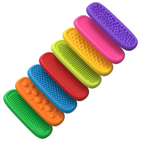 Fidget-lelu 8-pack silikonista - värikkäät tuntopinnat