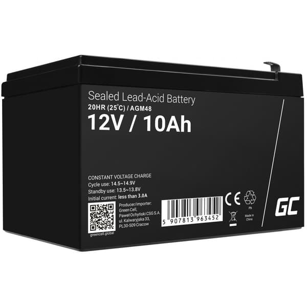 Green Cell AGM Batteri 12V 10Ah