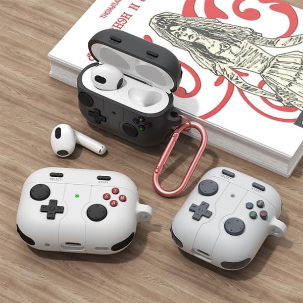Silikonfodral i spelkontroll-design till AirPods 3 – Grå