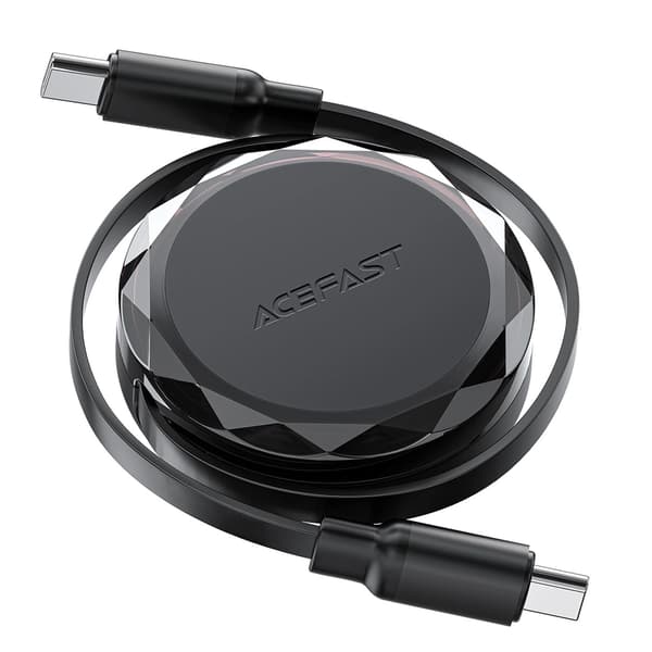 Acefast udtrækkeligt USB-C-kabel 60W - Sort
