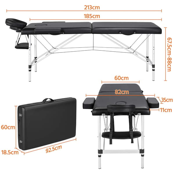 Bærbar og justerbar massagebriks / sammenklappelig massagebriks