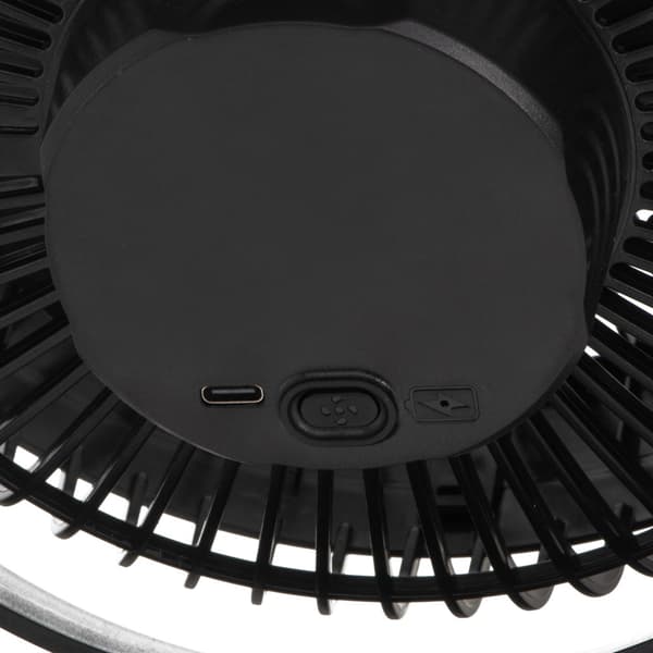 Genopladelig ventilator med klips - 3000 mAh, 360° rotation, US