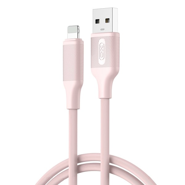 XO USB till Lightningkabel 2,4A 1m - Rosa