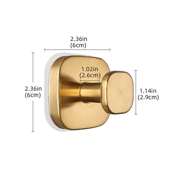 Väggkrok med sugpropp - Guld / sugproppskrok för badrum / vakuu