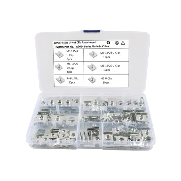 U-Clip autoon - 80-pakkaus