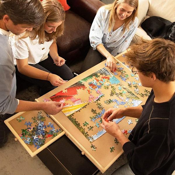 Pusselbord med lådor