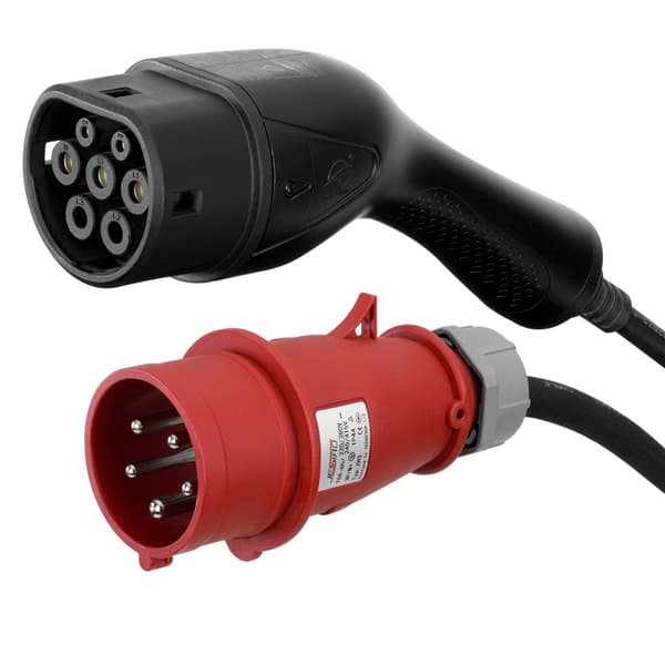 Deltaco E-Charge laddningskabel med LED-display 3-fas Mode-2 6–