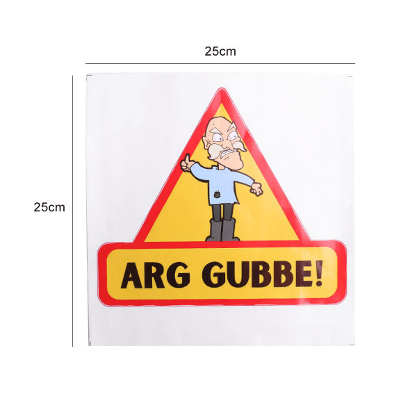 Bildekal - Arg Gubbe