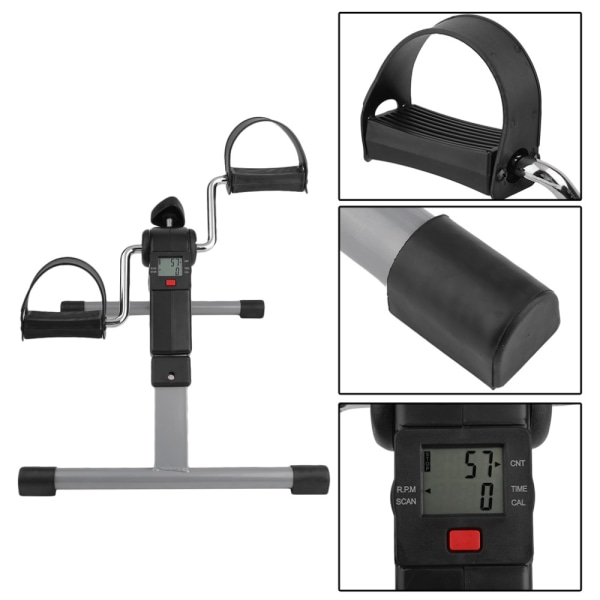 Sammenklappelig pedaltræner med modstand og display