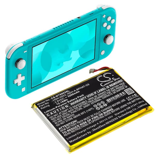 Batteri til Nintendo Switch Lite-spilkonsol, HDH-001, HDH-002 m
