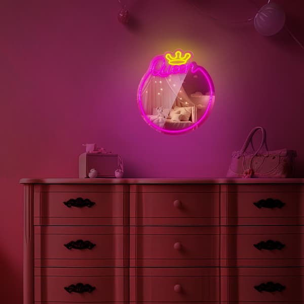 LED Neon peilin valaistus himmentimellä - Queen