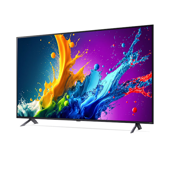 LG QNED80T 43" 4K QNED Smart TV (2024) tekoälyprosessorilla ja Sininen
